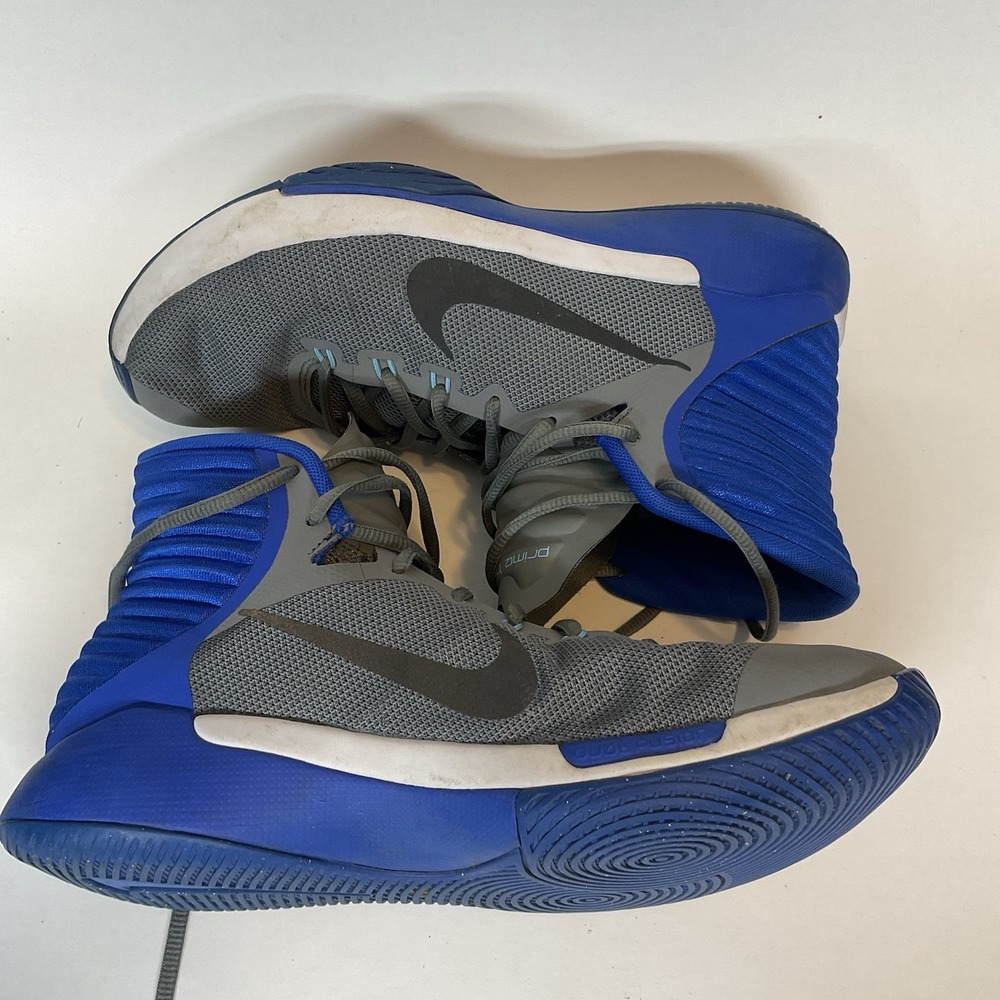 Nike Prime Hype DF Blue White Gray Basketball Shoes - Size 9,5